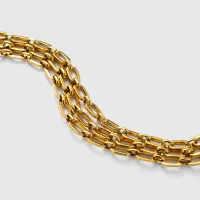 Waterproof 18k Gold Plated Woven Chain Bracelet thumbnail 3