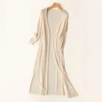 Women's Long Knitted Sun Protection Cardigan thumbnail 5