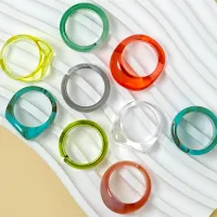 Retro Blush Resin Stackable Ring Set thumbnail 3