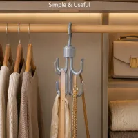 360° Rotating 4-Claw Closet Hook Hanger thumbnail 7