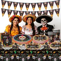 Vintage Skull Halloween Banner thumbnail 6