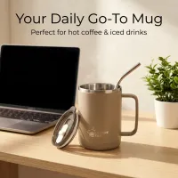 Insulated Coffee Mug with Handle thumbnail 3