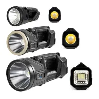 Solar USB Rechargeable XHP70 LED Flashlight thumbnail 6