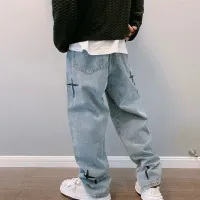 2024 Embroidery Wide Leg Cargo Jeans thumbnail 2