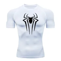 Spider Print Men's Compression Shirt thumbnail 3