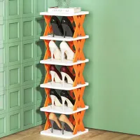 Foldable Vertical Shoe Rack Organizer thumbnail 3