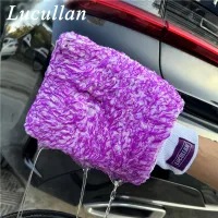 Premium Purple Microfiber Car Wash Mitt thumbnail 3