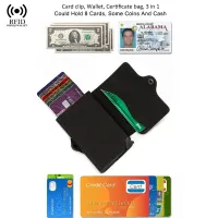 Slim RFID Card Wallet with Money Clip thumbnail 5