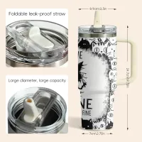 Cat Slogan Vacuum Flask 40oz thumbnail 5