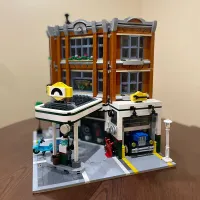 Creative City Street View Corner Garage Building Blocks thumbnail 4