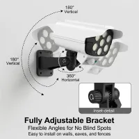 Solar Dummy Security Camera with LED Light thumbnail 5