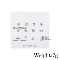 Korean 6-Pack Earring Set thumbnail 6