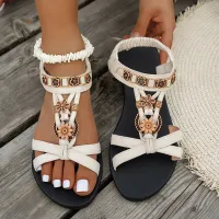 Women's Boho Floral Summer Sandals thumbnail 1