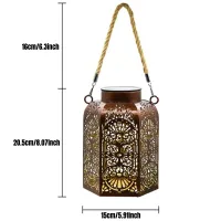 Solar Hexagon Hanging Lantern Lights thumbnail 3