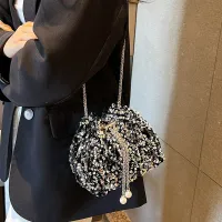 Sequin Korean Bucket Crossbody Bag thumbnail 5