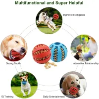 Nontoxic Dog Toy Ball with Treat Feeder thumbnail 5