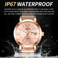 BINBOND Women's Luminous Auto Date Quartz Watch thumbnail 5