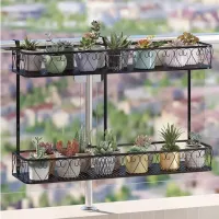 Multi-Tier Balcony Plant Shelf thumbnail 2