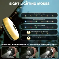 10M Solar RGB Camping String Lights thumbnail 2