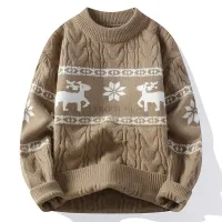 Christmas Reindeer Knitted Sweater thumbnail 6