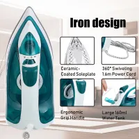 Portable Mini Steam Iron with Ceramic Soleplate thumbnail 2