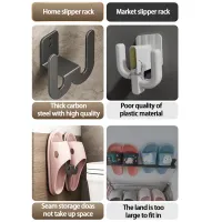 Wall Mounted Slipper Holder Shoe Rack thumbnail 3