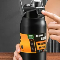 Stainless Steel Thermos Tumbler with Straw thumbnail 1