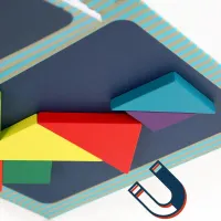 Magnetic Tangram Wooden Puzzle for Toddlers thumbnail 3