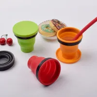 200ml Collapsible Travel Cup with Lid thumbnail 2