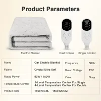 12V Car Electric Heated Blanket Mat thumbnail 6