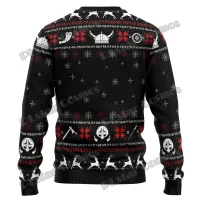 Valhalla Skulls 3D Ugly Christmas Sweater thumbnail 6