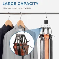 360° Rotatable Belt Hanger Organizer thumbnail 1
