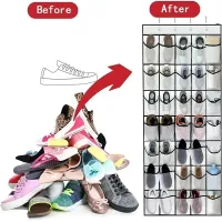 24-Pocket Wall-Mounted Shoe Organizer thumbnail 4