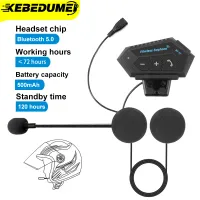 T2 Bluetooth Motorcycle Helmet Headset thumbnail 1