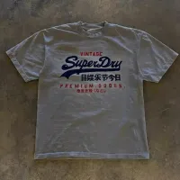 Vintage Letter Print Cotton Tee thumbnail 4