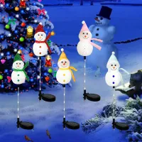 Snowman Solar LED Stake Lights thumbnail 2