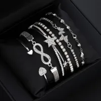 Elegant Rhinestone Bracelet Set for Women thumbnail 5