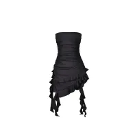 Black Y2K Backless Bodycon Dress thumbnail 6