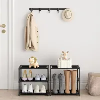 Narrow 3-Tier Stackable Shoe Rack thumbnail 3
