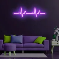 Heartbeat Neon Sign for Gaming Rooms thumbnail 5