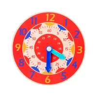 Wooden Montessori Clock Learning Toy thumbnail 2