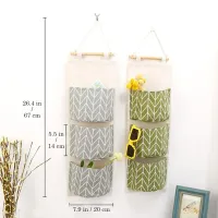 3-Pocket Hanging Organizer with Bear Flamingo Design thumbnail 6