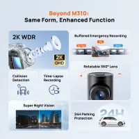 70mai M310 Plus 2K 1440P Dash Cam thumbnail 6