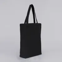Large Black Canvas Student Handbag thumbnail 5