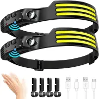 COB LED Induction Headlamp USB Rechargeable thumbnail 1