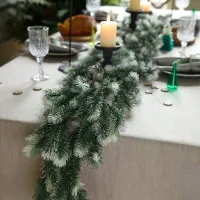 Rattan Christmas Pine Garland Wreath thumbnail 3
