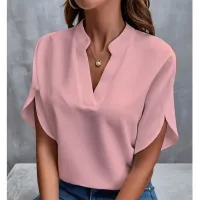 Women's V-Neck Chiffon Casual Blouse thumbnail 6