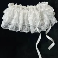 Korean Lace Layered Gauze Mini Skirt thumbnail 3