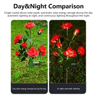 Solar Rose Flower Garden Lights thumbnail 3