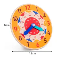Wooden Montessori Clock Learning Toy thumbnail 6